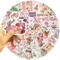 50pcs Vintage Pink Aesthetic Floral Sticker for Scrapbooking(Pink Floral)